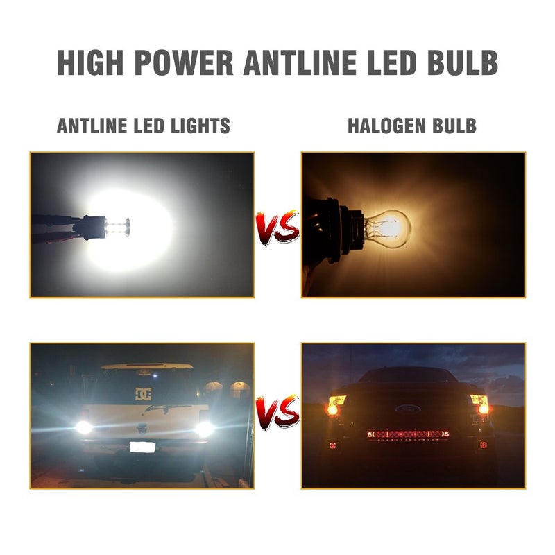 Antline 7443 7440 T20 992 7441 7444 W21W LED Bulbs White, 12-24V Super Bright 1000 Lumens Replacement for Backup Reverse Lights, Tail Brake Lights, Turn Signal Lights (Pack of 4) - Image 2
